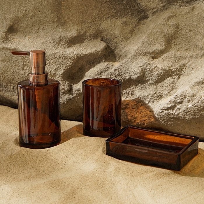 Аксессуары для ванной SL Home, 3 предмета: дозатор, мыльница, стакан Аксессуары для ванной SL Home, 3 предмета: дозатор, мыльница, стакан