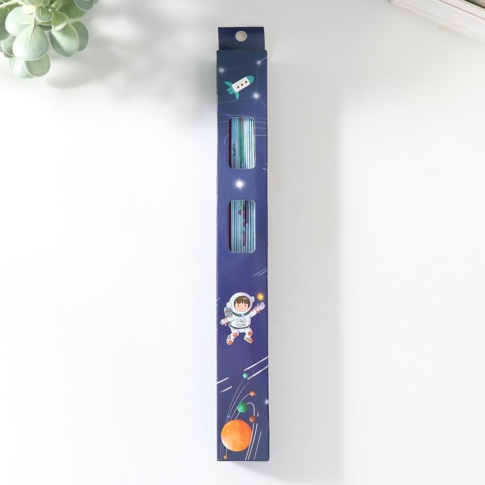 Веер дерево, текстиль h=26,8 см  Веер дерево, текстиль h=26,8 см "Космос" МИКС