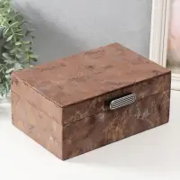 Шкатулка для украшений &laquo;Гранит&raquo;, дерево, искусственная кожа, 24&times;16&times;10.3 см