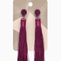Серьги &laquo;Кисти&raquo; гармония, фиолетовые, L кисти 8.5 см
