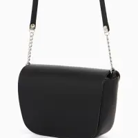 Сумка женская мессенджер TEXTURA на магните, 15&times;6&times;13 см, чёрная