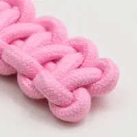 Игрушка канатная "Лапта", до 32 см, 90 г, розовая