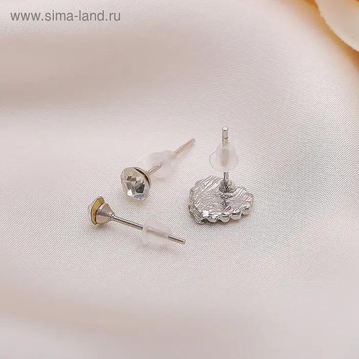 Пусеты 3 пары «Сердце», цвет МИКС Пусеты 3 пары «Сердце», цвет МИКС