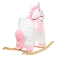 Качалка &laquo;Единорог&raquo;, со спинкой, белая