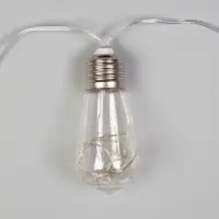 Гирлянда &laquo;Нить&raquo; 3 м с насадками &laquo;Лампа&raquo;, IP20, прозрачная нить, 80 LED, свечение мульти, 8 режимов, 220 В