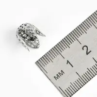 Шапочки для бусин (набор 20 шт.), СМ-051, 11&times;12 мм, цвет серебро