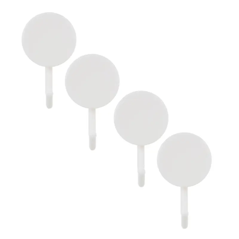 Крючки самоклеящиеся тм VETTA, полистирол, цвет белый, 4шт