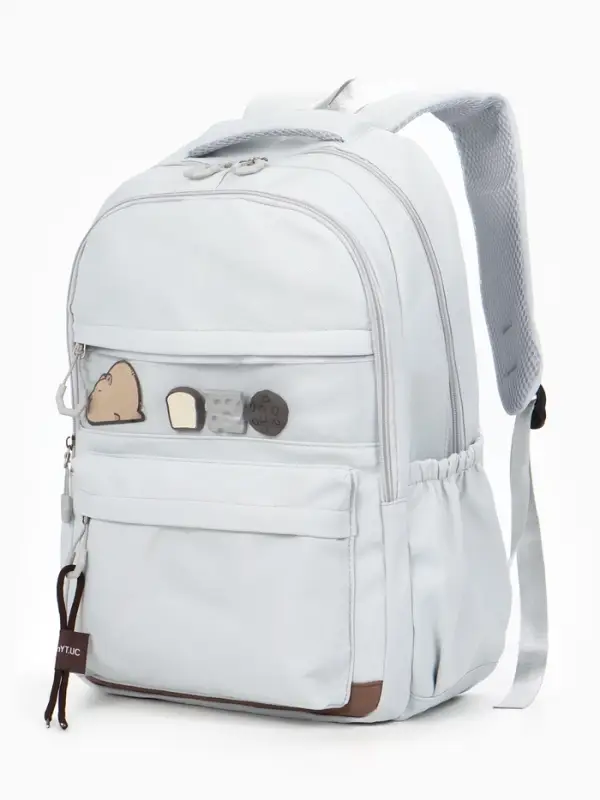 Рюкзак школьный &laquo;Капибара&raquo;, однотонный, 2 отделения, 4 кармана, 31&times;13.5&times;45 см, светло-голубой