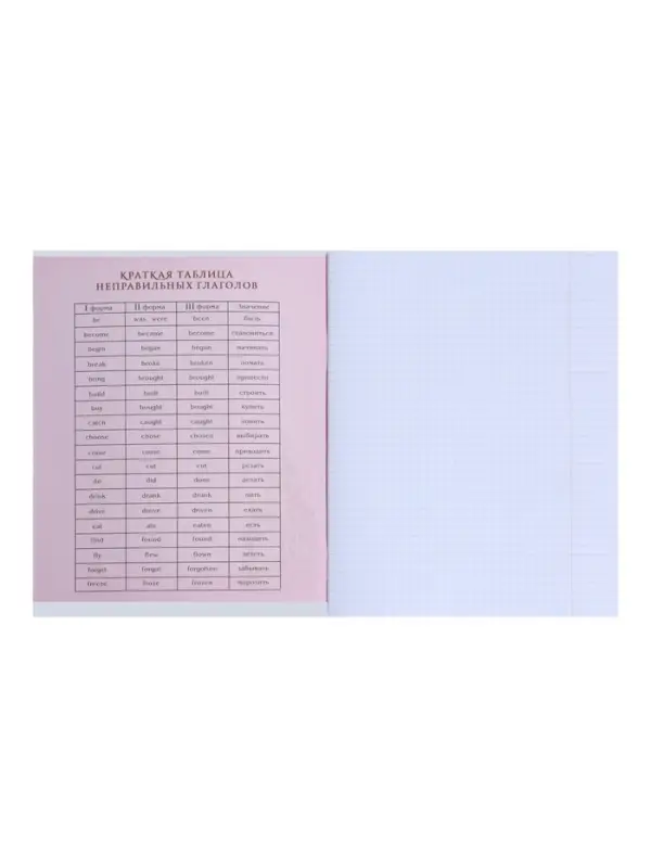 Предметная тетрадь по английскому языку Calligrata &laquo;На Чёрном&raquo;, 48 листов, в клетку, со справочным материалом, обложка из мелованного картона