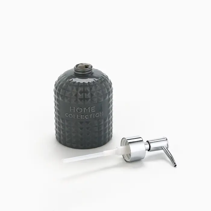 Дозатор для жидкого мыла, серый, 350 мл.