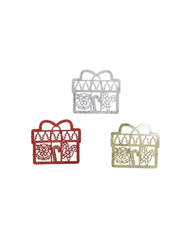 Ёлочные игрушки 3 шт. &laquo;Подарок с конфетками&raquo; 8&times;8.5 см, МИКС