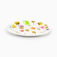 Тарелки (7''/18 см) Воздушные шарики, Разноцветный, Металлик, 6 шт.