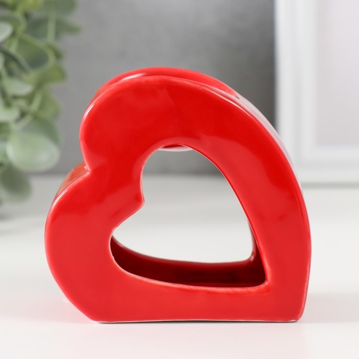 Аромалампа керамика Аромалампа керамика "Сердце" красная 9х4,8х8 см