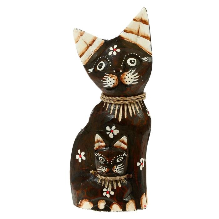 Сувенир дерево  Сувенир дерево "Кошка с котенком" 4,5х8х20 см
