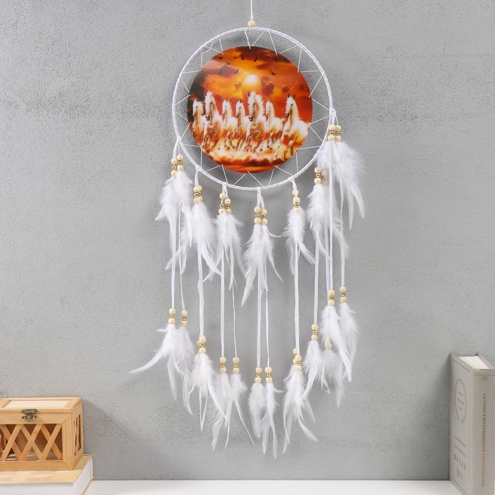 Ловец снов d=25 см Ловец снов d=25 см "Табун на закате" 80х25х0,8 см