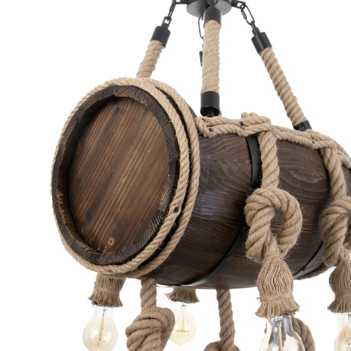 Люстра Люстра "Бочка" 7хЕ27 40Вт черный 41х33х30 см