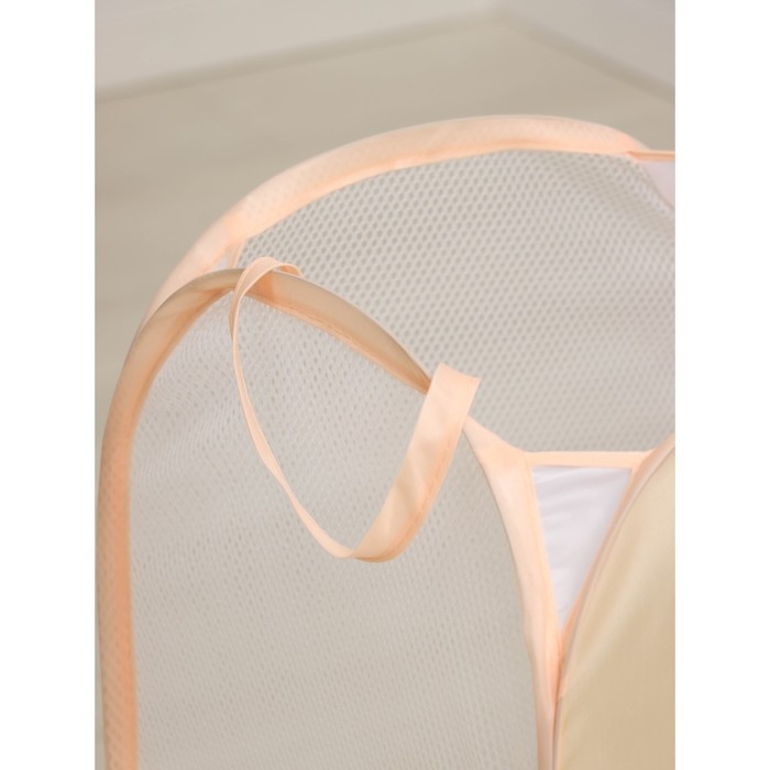 Корзина для игрушек Доляна «Северный мишка», складная, 32×32×52 см, цвет бежевый Корзина для игрушек Доляна «Северный мишка», складная, 32×32×52 см, цвет бежевый