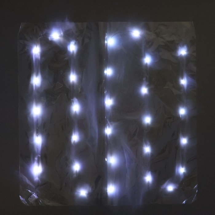 Плёнка упаковочная с гирляндой «Холодный белый», 60 х 60 см Плёнка упаковочная с гирляндой «Холодный белый», 60 х 60 см