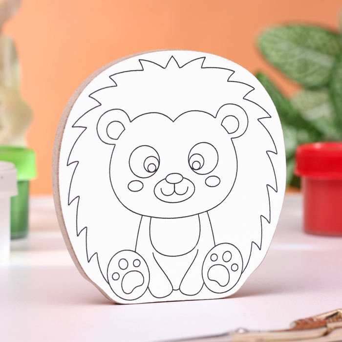 Раскраска-магнит Раскраска-магнит "Ёжик", многоразовая, 8х6,5 см