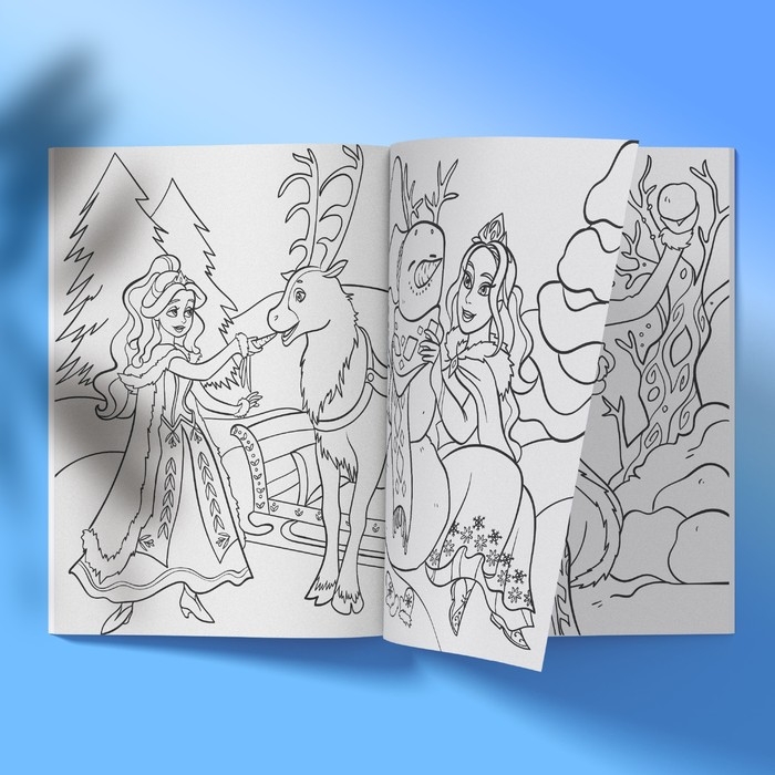 Раскраски для девочек набор «Принцессы», 6 шт. по 16 стр., формат А4 Раскраски для девочек набор «Принцессы», 6 шт. по 16 стр., формат А4
