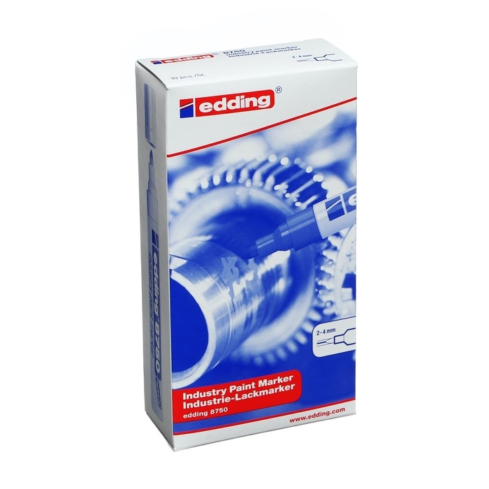 Маркер промышленный для жирных и пыльных поверхностей EDDING INDUSTRIAL Е - 8750/49, 2.0 - 4.0 мм, белый Маркер промышленный для жирных и пыльных поверхностей EDDING INDUSTRIAL Е - 8750/49, 2.0 - 4.0 мм, белый