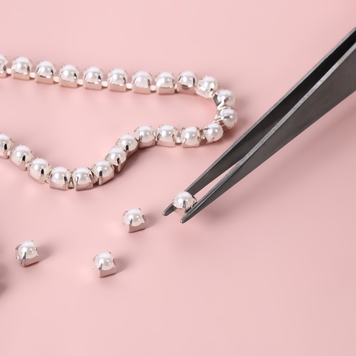 Пинцет прямой для рукоделия, 12,3 см, цвет серебряный Пинцет прямой для рукоделия, 12,3 см, цвет серебряный