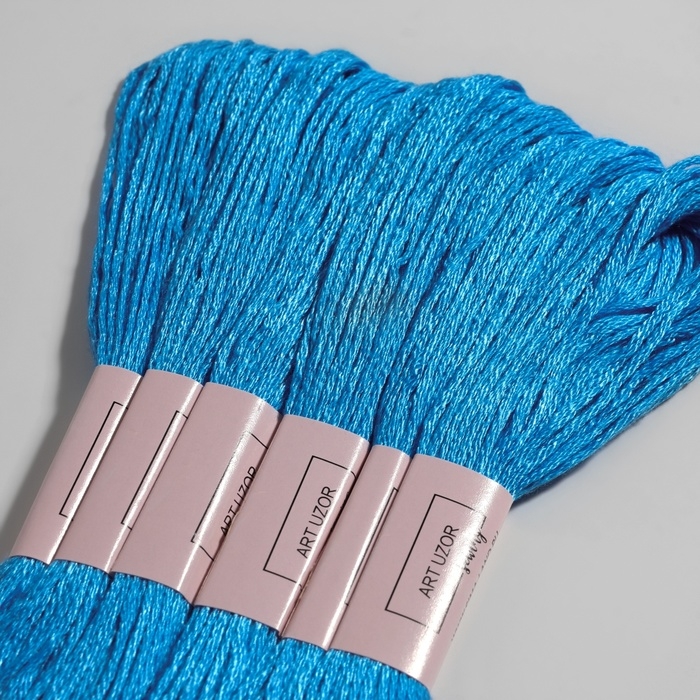 Нитки мулине «Blanc», 8 ± 1 м, 6 шт, цвет ярко-голубой №996 Нитки мулине «Blanc», 8 ± 1 м, 6 шт, цвет ярко-голубой №996