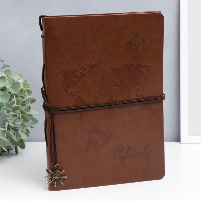 Фотоальбом 20 листов Фотоальбом 20 листов "Морское путешествие" кожзам (на кольцах) 27,5х19,5 см