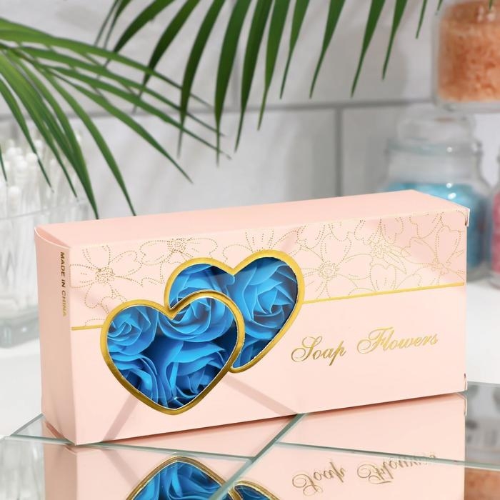 Мыльные розочки, синие, набор 10 шт. Мыльные розочки, синие, набор 10 шт.