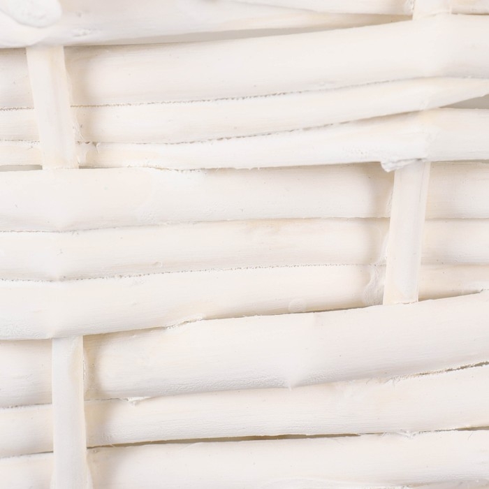 Набор корзин плетёных, ива, 3 шт., белый цвет Набор корзин плетёных, ива, 3 шт., белый цвет