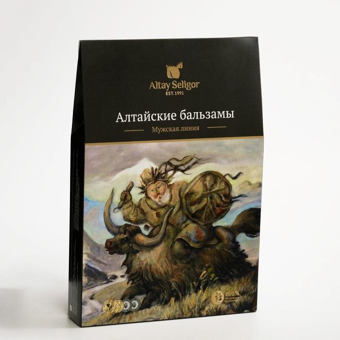 Подарочный набор «Мужской»: бальзам «Витязь», бальзам «Эдем» на меду, 2 флакона по 100 мл Подарочный набор «Мужской»: бальзам «Витязь», бальзам «Эдем» на меду, 2 флакона по 100 мл