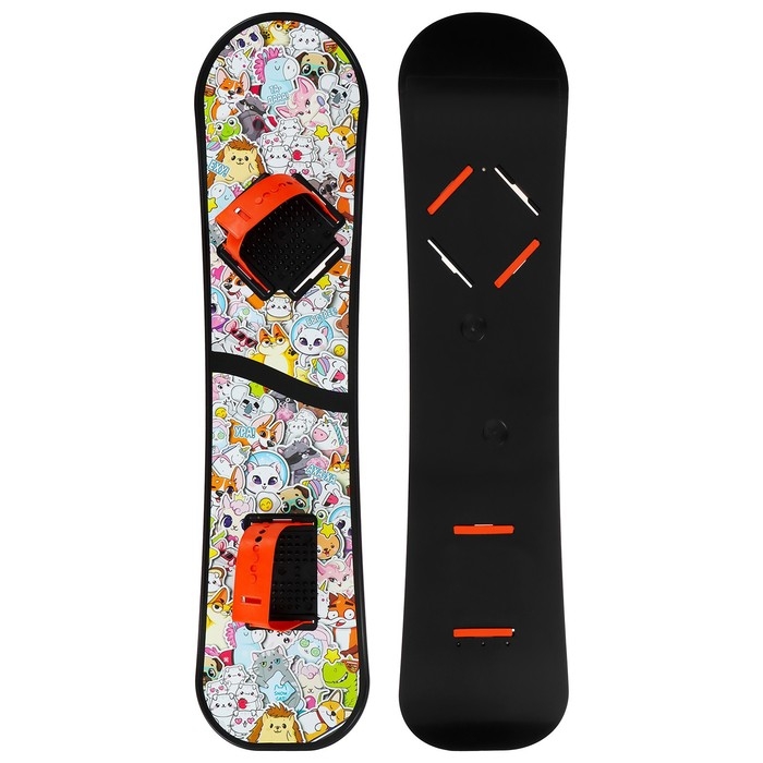 Сноуборд детский Snow Cat с облегчёнными креплениями, 95 см, цвет разноцветный Сноуборд детский Snow Cat с облегчёнными креплениями, 95 см, цвет разноцветный