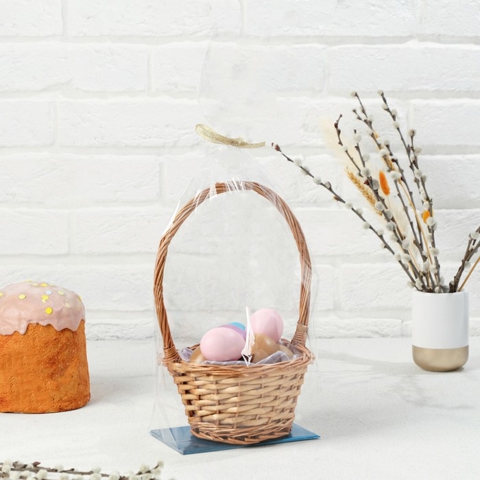 Пакет  Пакет "Подарочный", с жестким дном, МИКС, 11 х 17 х 55 см