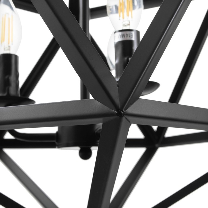 Люстра BayerLux Подвес BayerLux Люстра BayerLux Подвес BayerLux "Геометрия" E14 3х40Вт черный 45х45х45 см