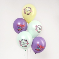 Воздушный шар латексный 12" &laquo;С днём рождения&raquo;, нежность, 50 шт.