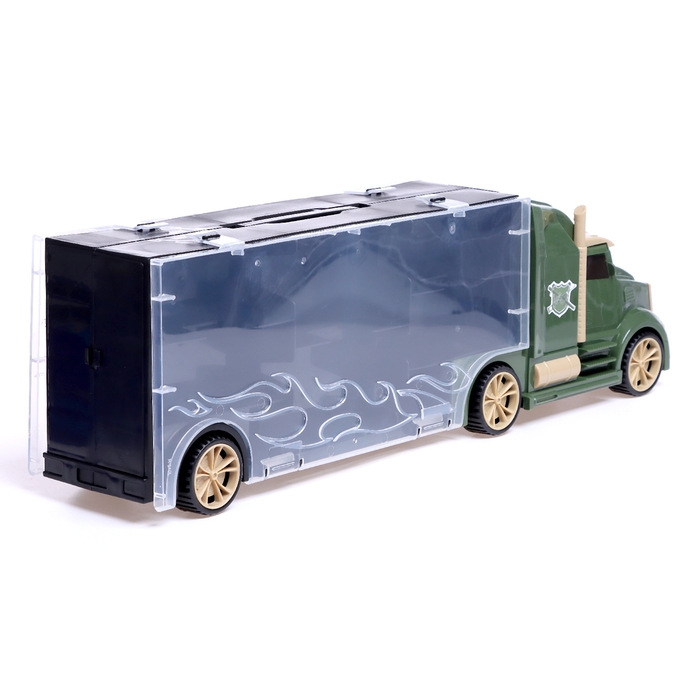 Грузовик &laquo;Перевозчик&raquo;, в комплекте 6 машин и дорожные знаки