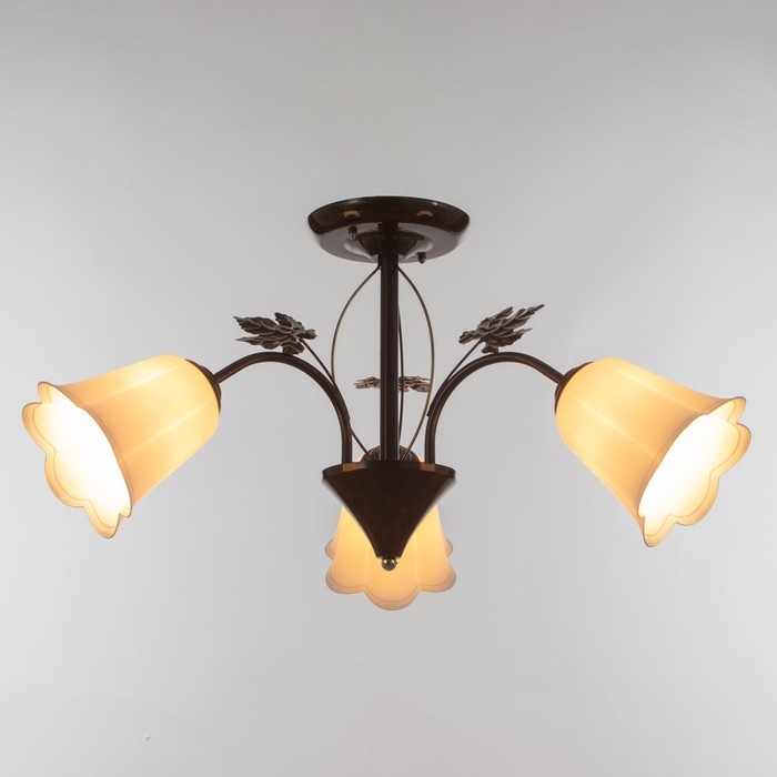 Люстра Люстра "Букет" 3х15Вт Е27 МОДЕЛЬ: BR 00228 венге/белый