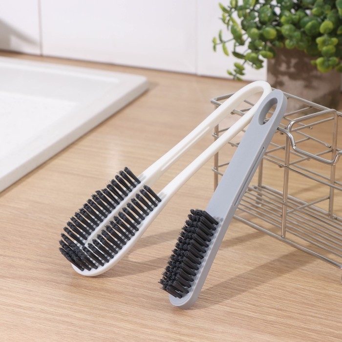 Щетка с ручкой Доляна, с дополнительной щёткой для узких мест, 19,6×5×3 см, щетина 1,6 см Щетка с ручкой Доляна, с дополнительной щёткой для узких мест, 19,6×5×3 см, щетина 1,6 см