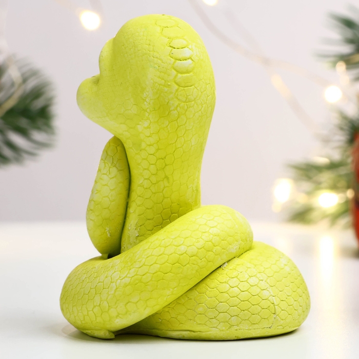 Новый год. Символ 2025. Фигура Новый год. Символ 2025. Фигура "Змейка Фея" лимонная, 7х6см