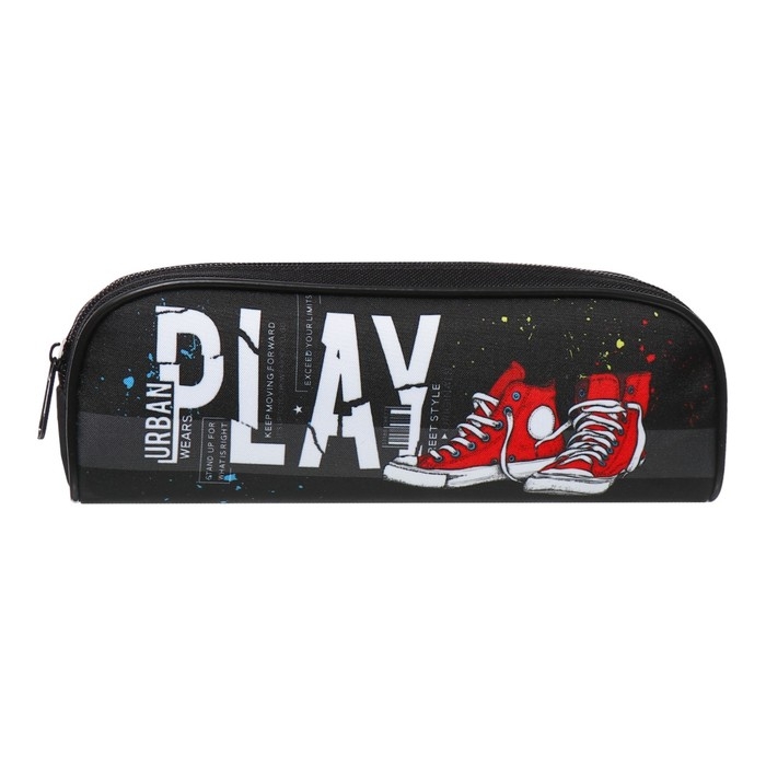 Пенал мягкий 1 отделение, 210 x 80 x 40 мм, Calligrata, с наполнением 4 предмета, Пенал мягкий 1 отделение, 210 x 80 x 40 мм, Calligrata, с наполнением 4 предмета, "Play", для мальчиков