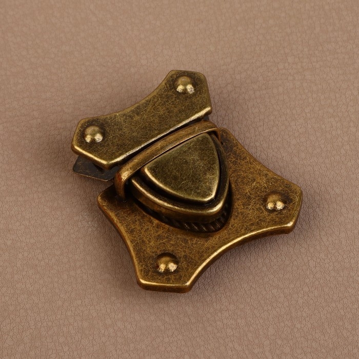 Застёжка для сумки, 4 × 4,2 см, цвет бронзовый Застёжка для сумки, 4 × 4,2 см, цвет бронзовый