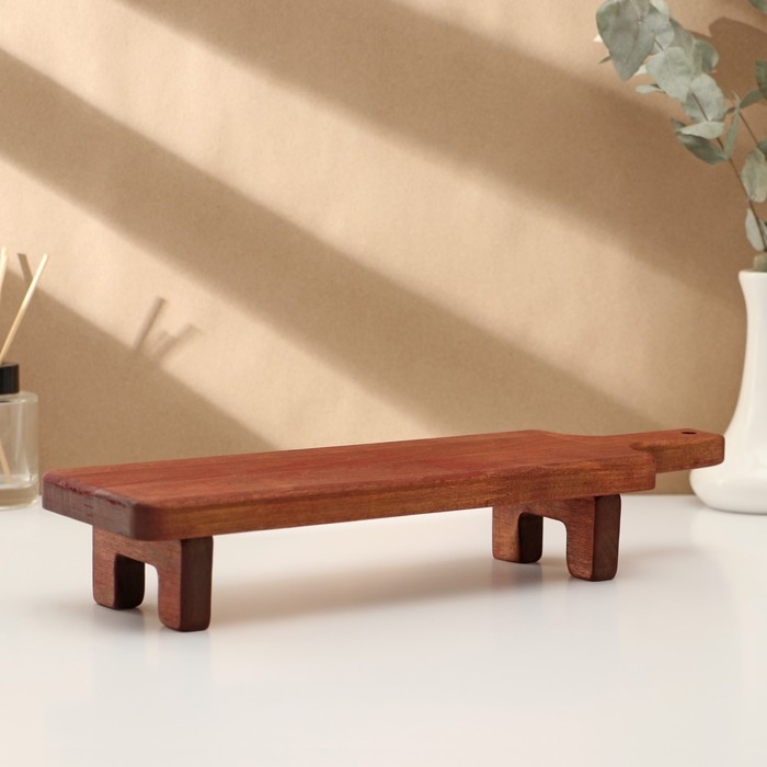 Доска разделочная для подачи и сервировки с ручкой, на ножках, 38×10×6 см, берёза Доска разделочная для подачи и сервировки с ручкой, на ножках, 38×10×6 см, берёза