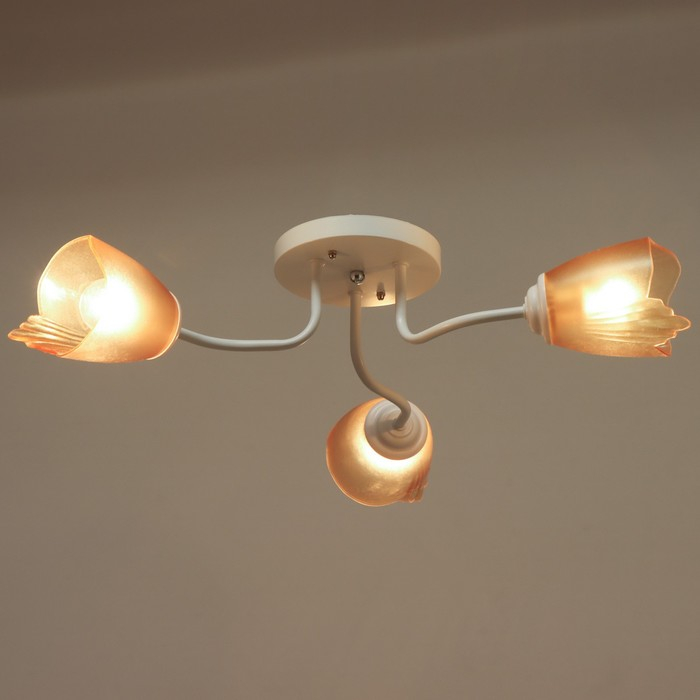 Люстра 1341001/3BR E27 15Вт белый-коричневый BayerLux Люстра 1341001/3BR E27 15Вт белый-коричневый BayerLux