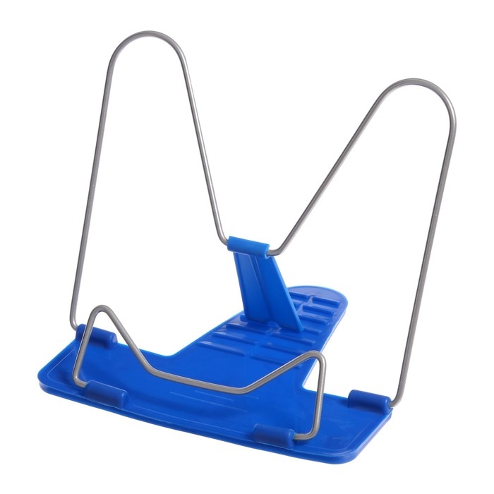 Подставка для книг Calligrata  Подставка для книг Calligrata "ПРЕСТИЖ", с пластмассовым упором, европодвес, синяя