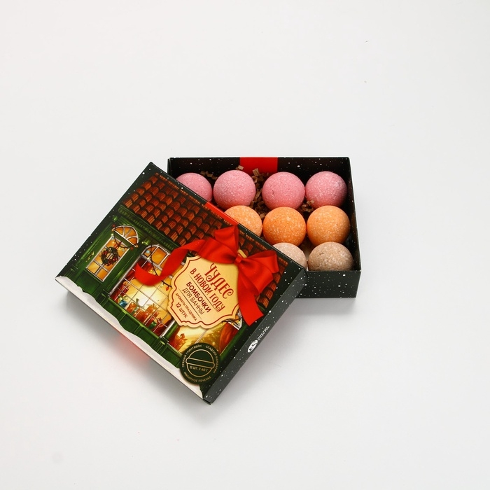 Набор бомбочки для ванны ЧИСТОЕ СЧАСТЬЕ «Чудес!», 12х40 г, Новый Год Набор бомбочки для ванны ЧИСТОЕ СЧАСТЬЕ «Чудес!», 12х40 г, Новый Год