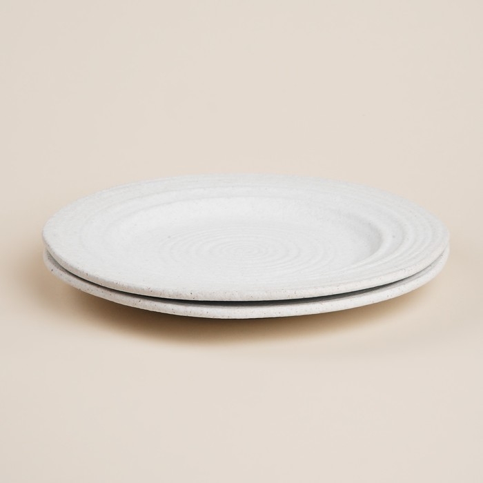 Набор тарелок керамических SL Home «Арена Бланка», d=26,5 см, цвет белый Набор тарелок керамических SL Home «Арена Бланка», d=26,5 см, цвет белый