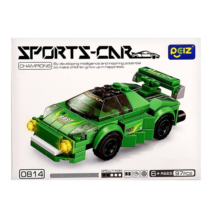 Конструктор Гонка «Спорткар», 97 деталей Конструктор Гонка «Спорткар», 97 деталей