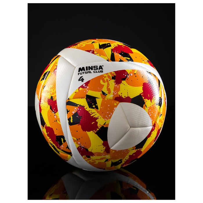 Футбольный мяч MINSA Futsal Club, гибридная сшивка, 12 панелей, р. 4, PU Футбольный мяч MINSA Futsal Club, гибридная сшивка, 12 панелей, р. 4, PU