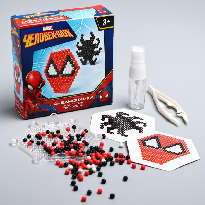 Аквамозаика «Человек-паук», 2 фигурки, 150 шариков Аквамозаика «Человек-паук», 2 фигурки, 150 шариков