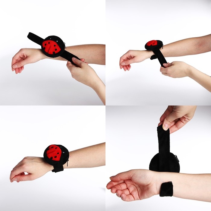 Кошелёк-браслет на молнии, цвет чёрный Кошелёк-браслет на молнии, цвет чёрный